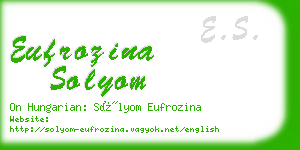 eufrozina solyom business card